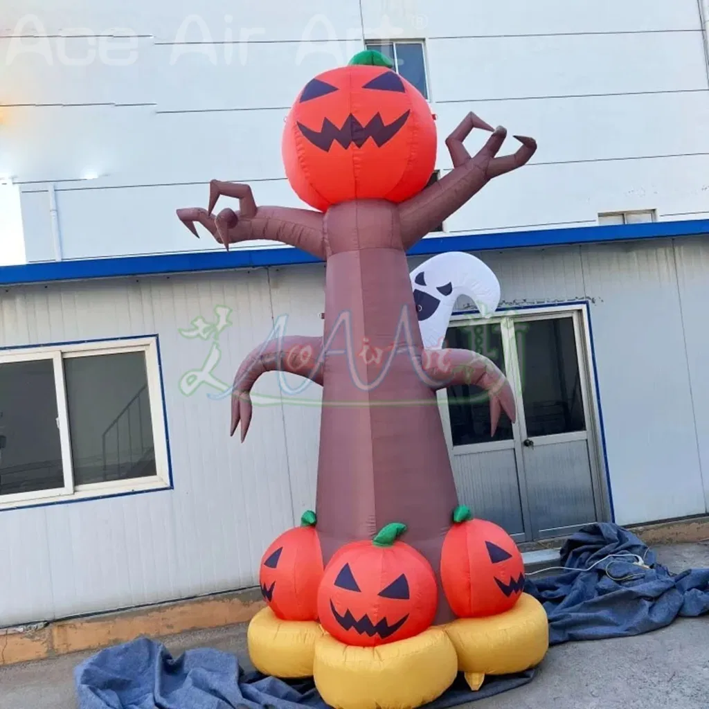4 Meters Height Halloween Inflatable Pumpkin Tree for Party Decoration