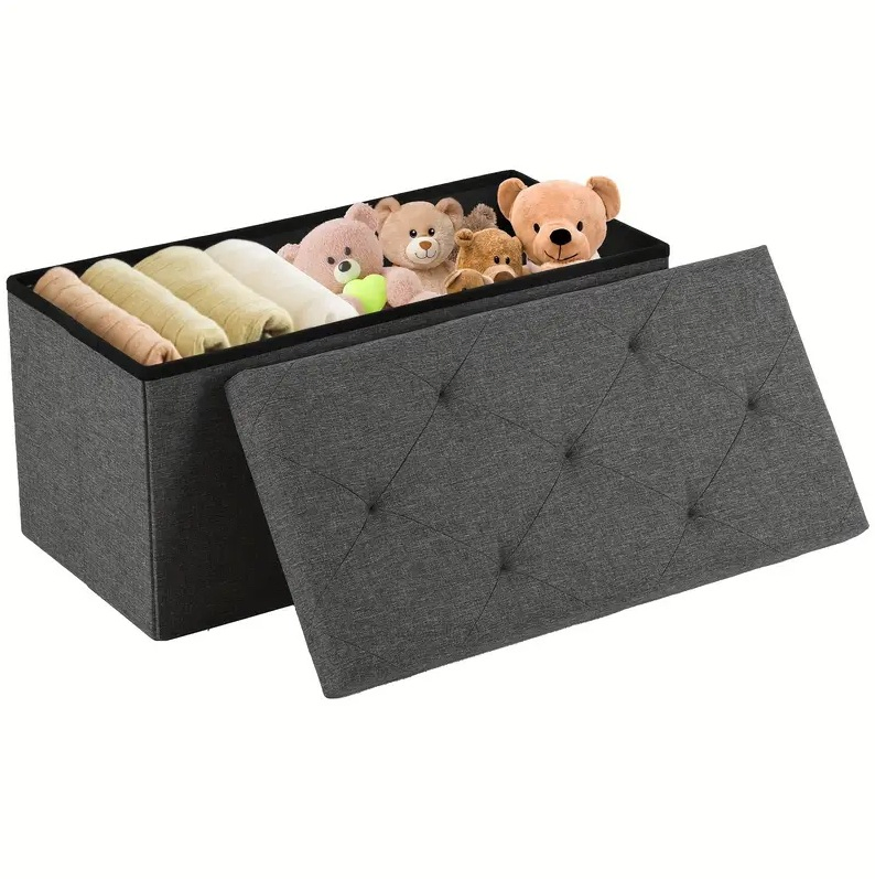 Best-Selling Home Furnishings Large Three-Seater Storage Bench Multifunctional Living Room Storage Stool