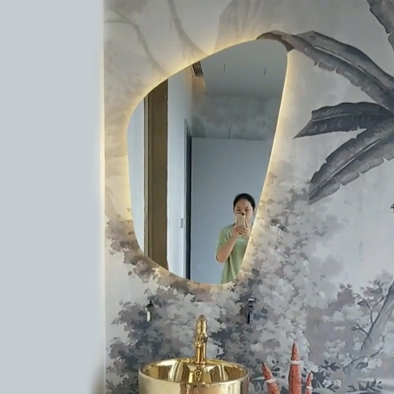 Intelligent LED Frameless Irregular Shaped Light Mirror