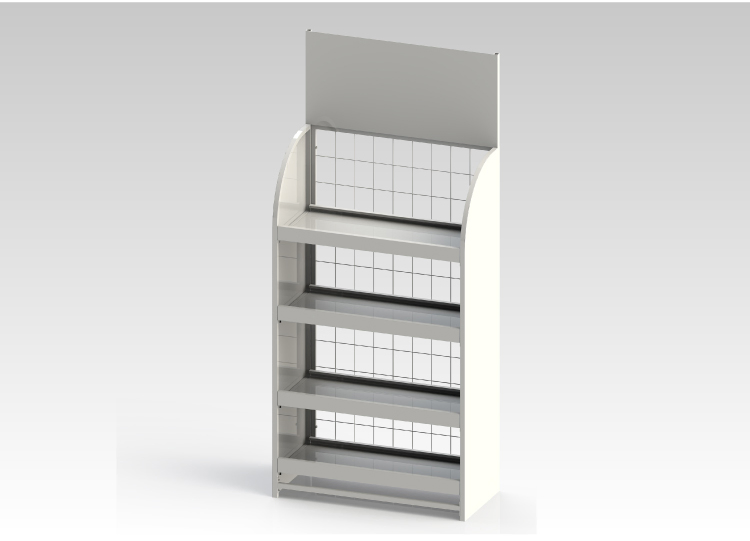 Stylish Oil Shelf for Shopping Mall and Retail Shelf Display