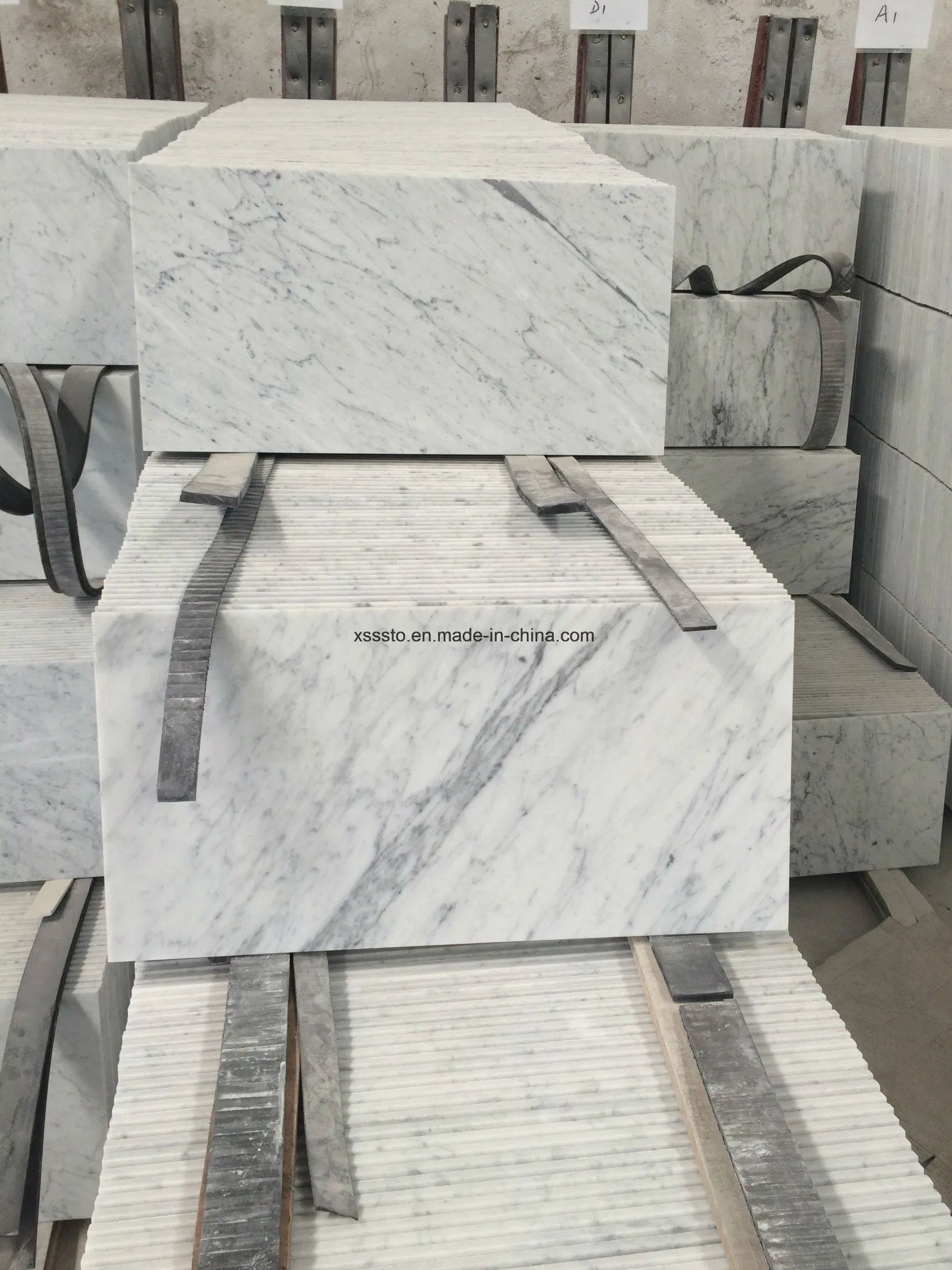 Natural Stone White Marble Bianco Carrara Marble Wall & Flooring Tiles