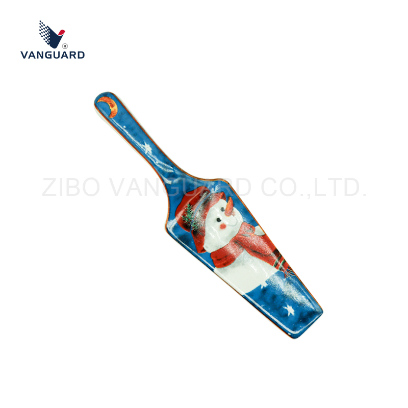 Custom FDA Porcelain Craft Spoon Cute Christmas Ceramic Spoon for Festival