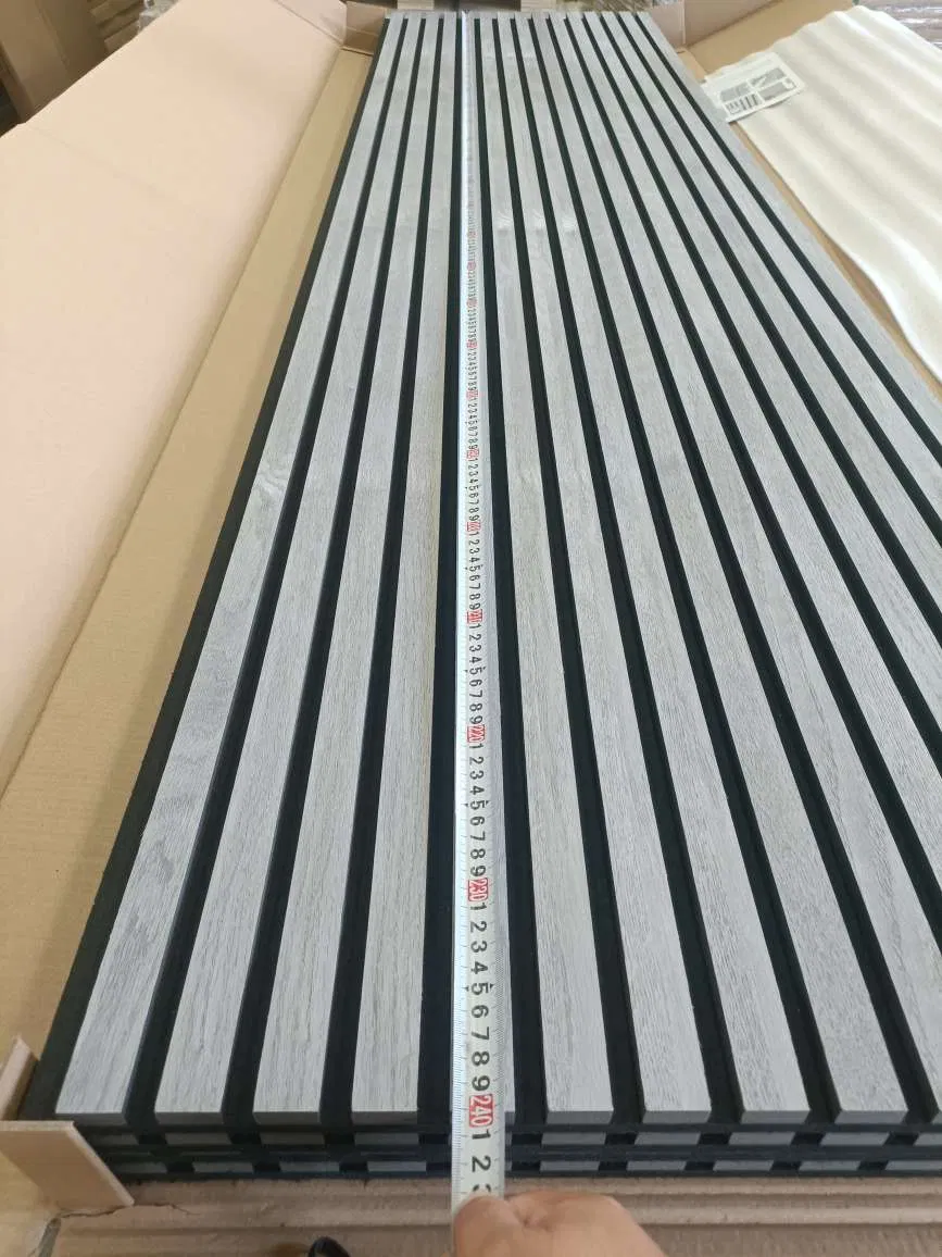 High Quality Soundproof Wall Panels MDF Wood Slatted Wall Acoustic Felt Panels for Interior Decoration Wall