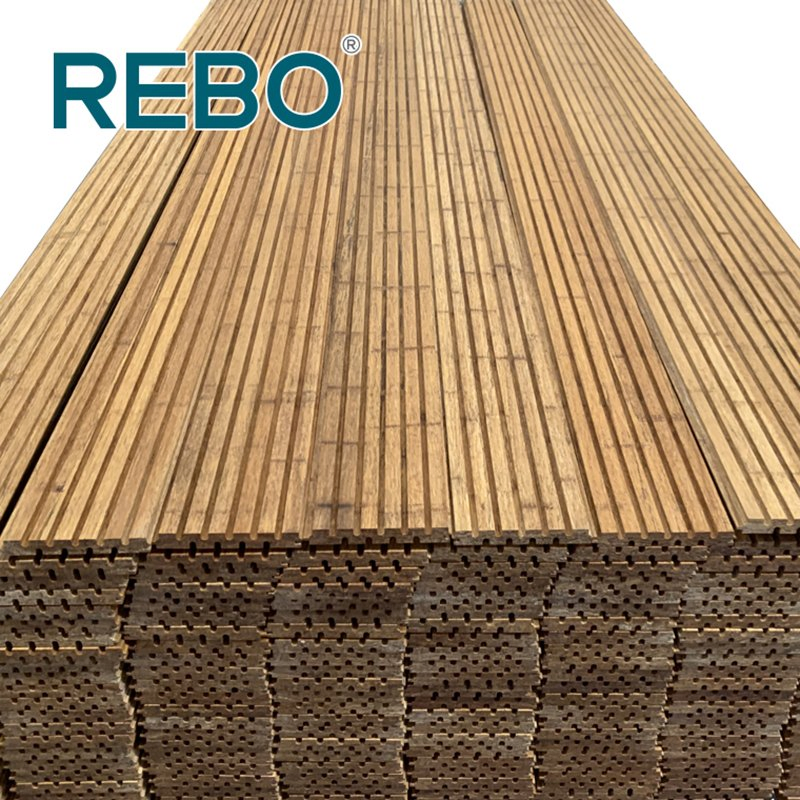 Hot Sale House Fireproof Bamboo Ceiling Panel Bamboo Fluted Wall Siding Panel