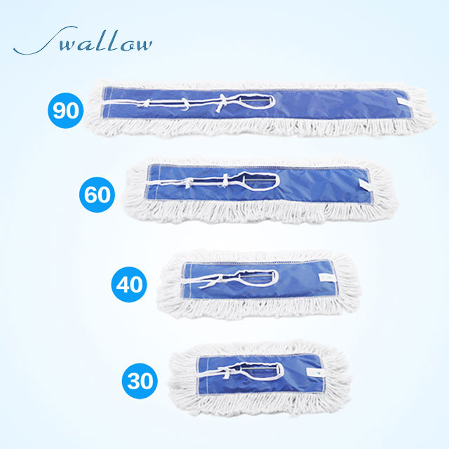 Industrial Strength Washable Cotton Microfiber Dust Flat Mop Head Refills Swallow