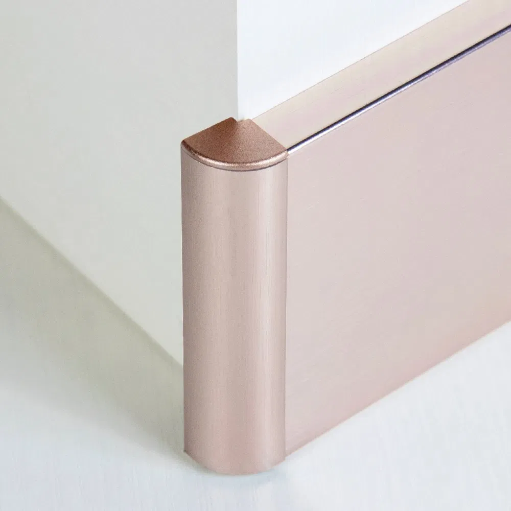 Rose Golden Color 100mm High Aluminum Skirting Baseboard