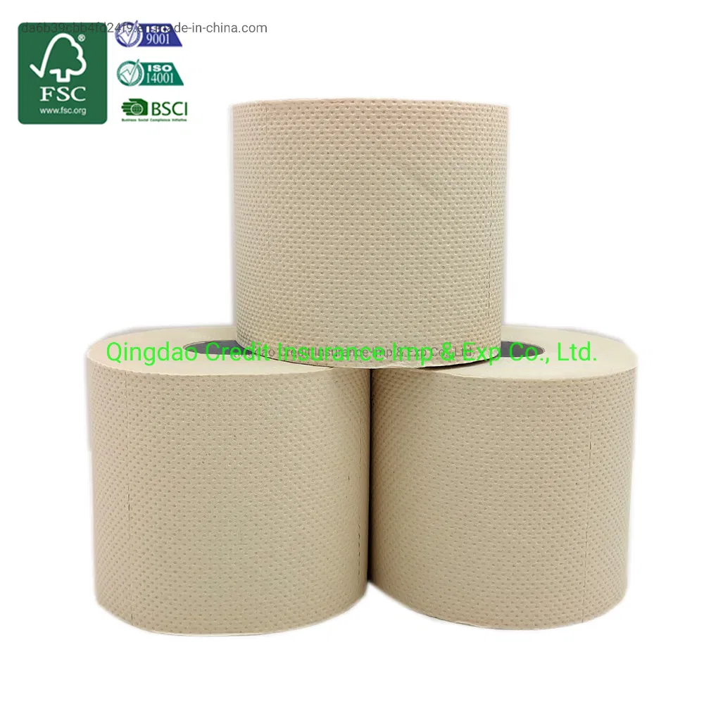 High Quality Bamboo Pulp Bleached White/Unbleached Natural Toilet Tissue Paper