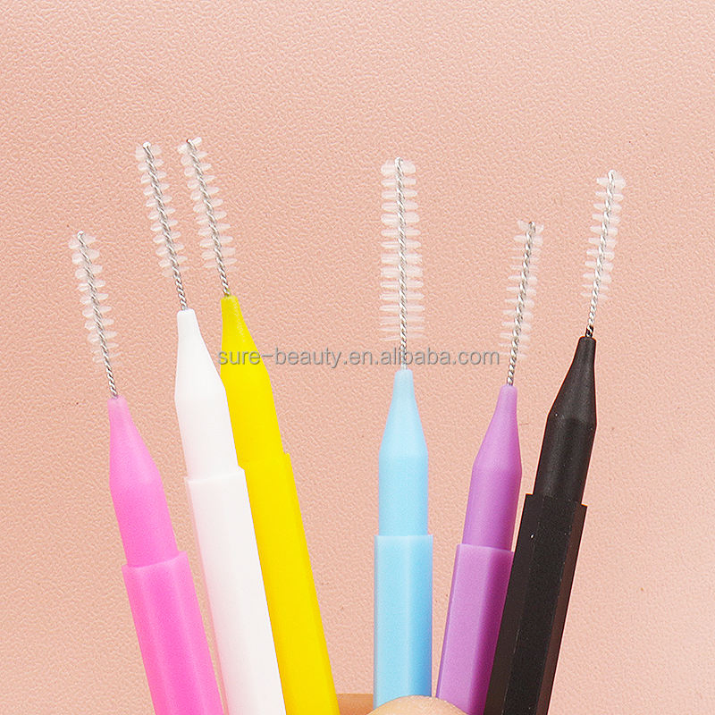New Arrival Mini Brow Brush Flexible Eyebrow Tint Perm Styling Brush with Single Packing Cap