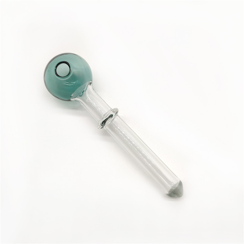 More Colors Tiny Round Head Straight Hand Glass Pipe Radiant Glass