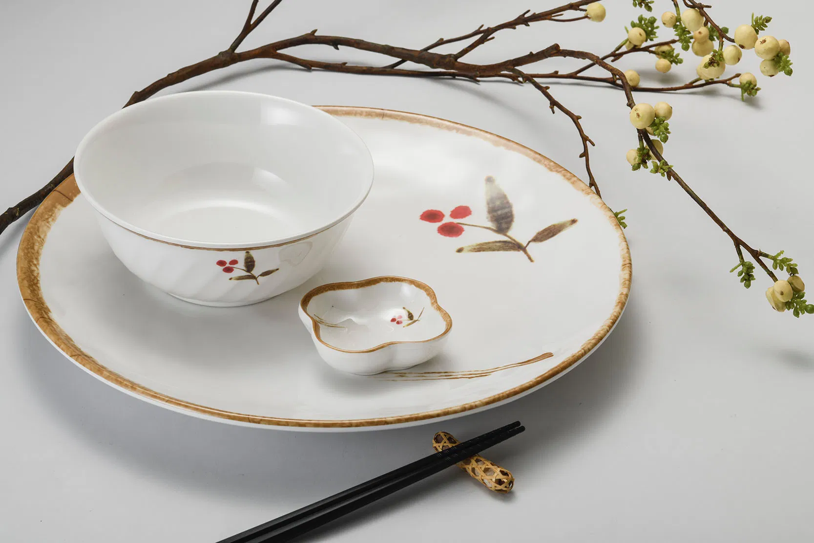 Melamine White Round Rice Soup Ramen Dessert Spoon Unbreakable Reusable Spoon Ladle