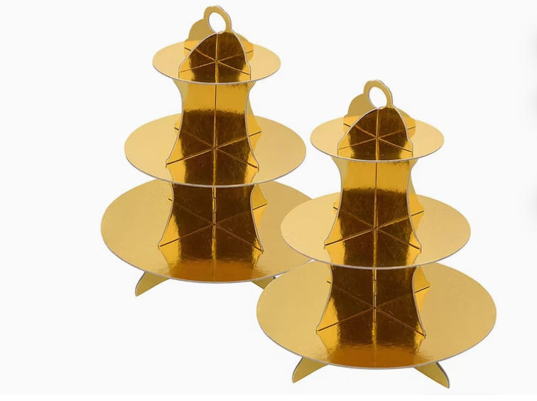 3 Tiers Disposable 200g Birthday Cupcake Dessert DIY Paper Art Stand Display Shelf Wedding Party Supplies Cake Board Tools