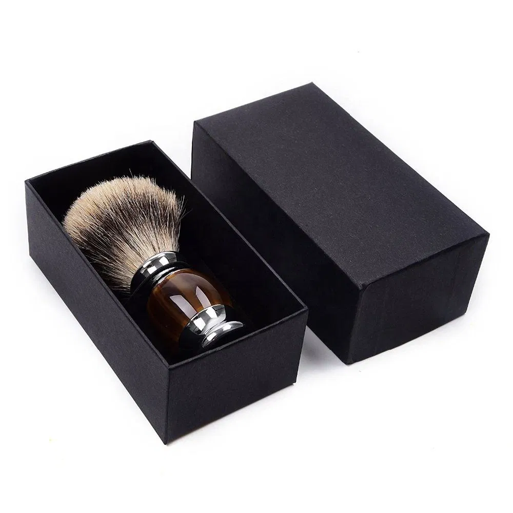 Wholesale Custom Logo Silver Tip Badger Shaving Brush Toothbrush Beard Brush with Metal Handle Shaving Brush