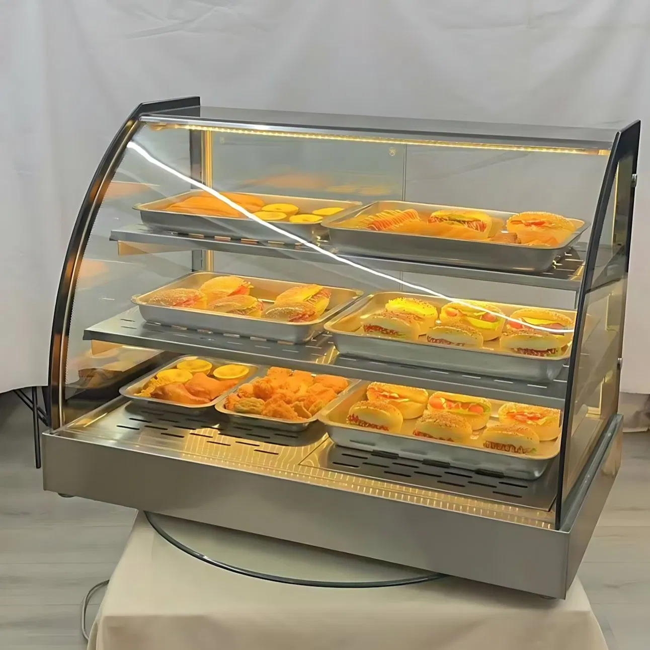 Rice Noodle Soup Curry Arc Warming Cabinet with Moist Heat Setting Keeps Food Fresh