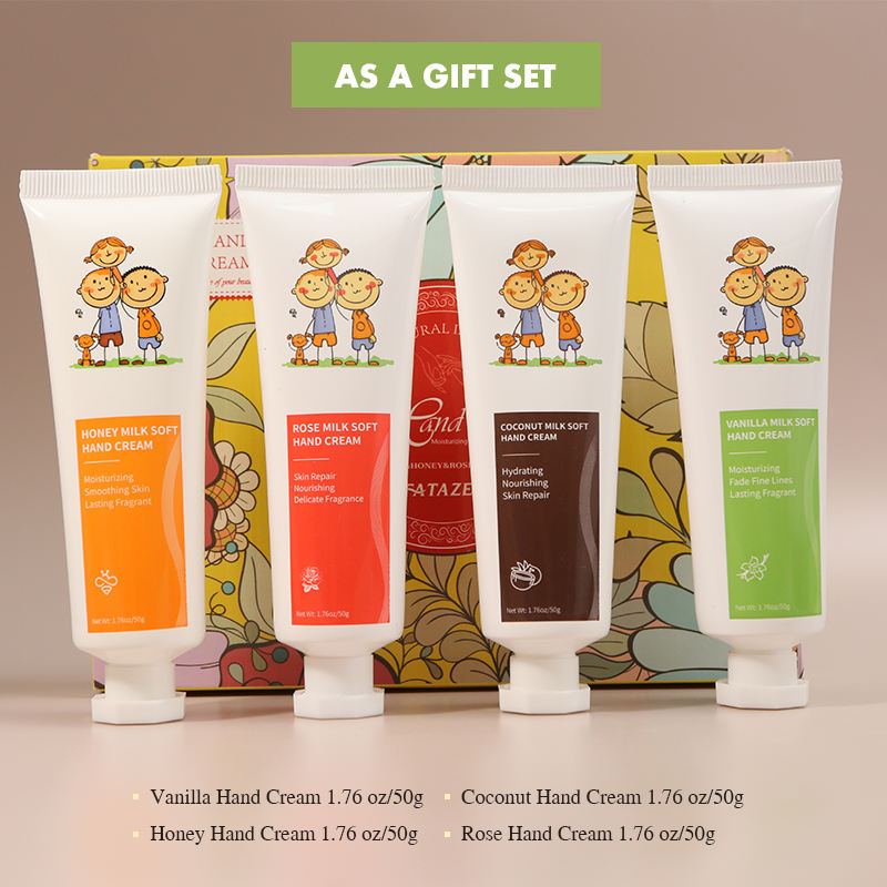 Fatazen Customize Logo 5og Vanilla/Cocnut/Honey/Rose Whitening Hand Cream Moisturizinq Skin Care Set OEM/ODM Low MOQ Body Cream