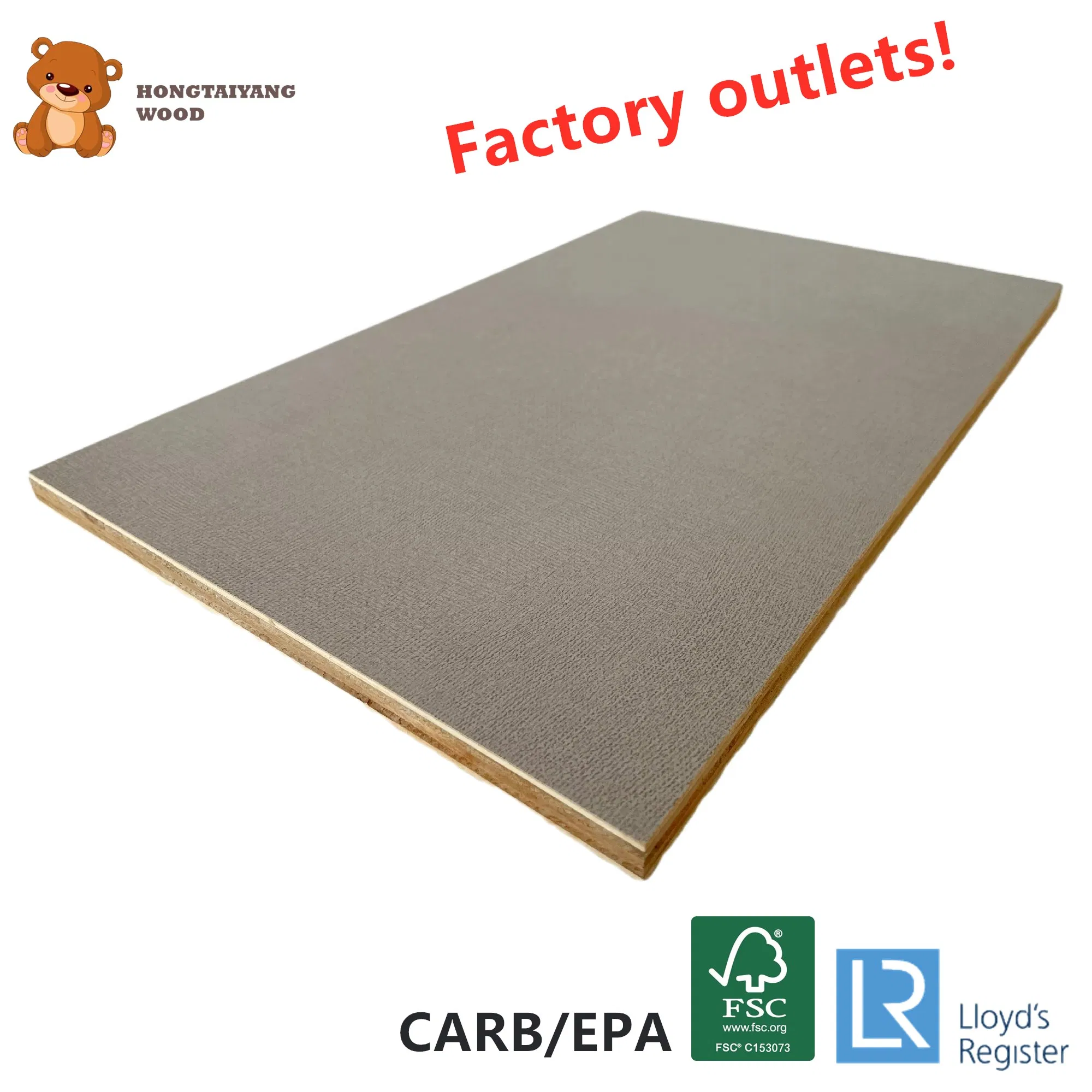 Cheap Price Wholesale Melamine Plywood Board with FSC Carb Certification for Furniture