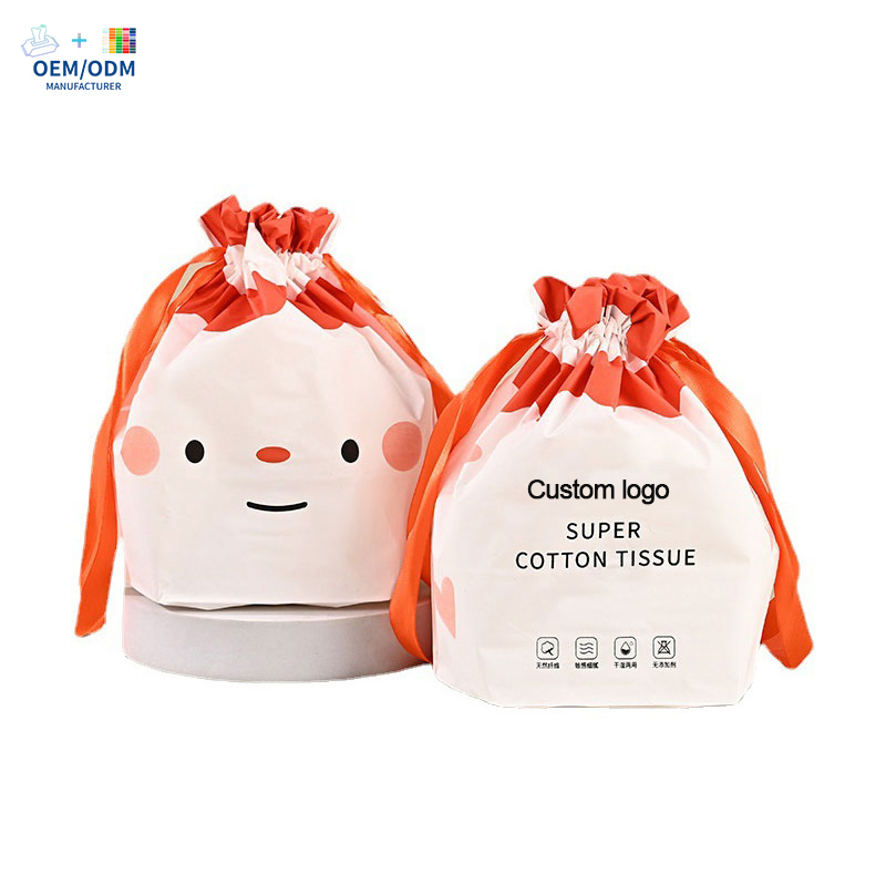 OEM 100% Vegetable Fiber Facial Tissues Roll Lint Free Facial Extra Thick Dry and Wet Use for Sensitive Skin Cleansing Towels Disposable
