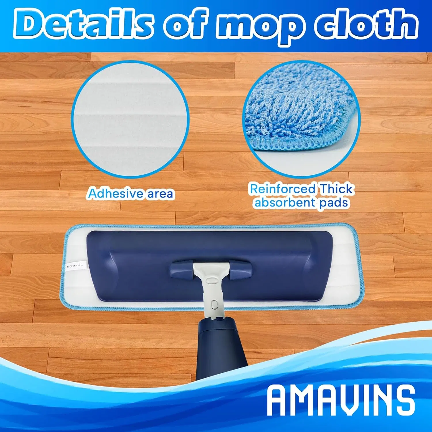 Ultra-Soft Microfiber Mop Head Pads for Effortless Cleaning