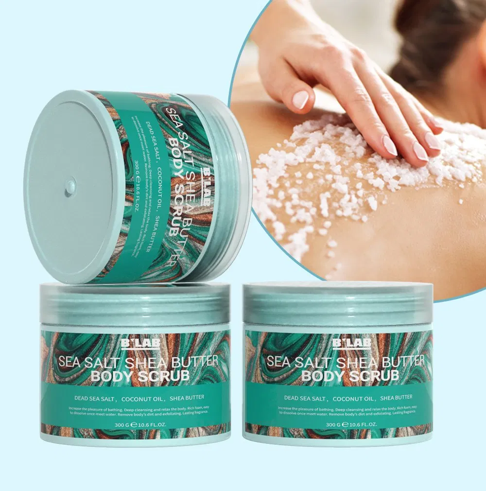 Private Label Coconut Oil Exfoliating Body Scrub Organic Dead Sea Salt Scrub