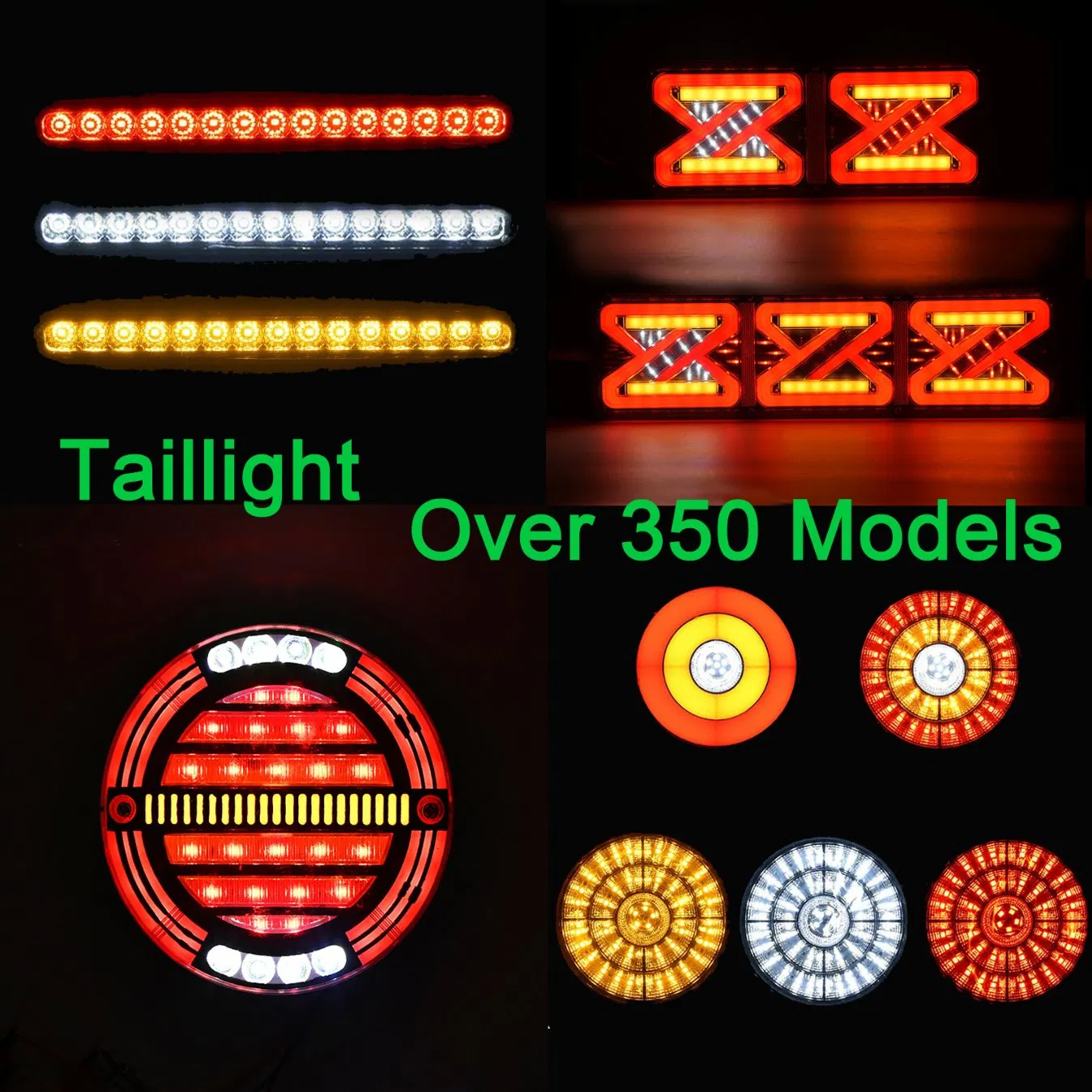 24V Truck Trailer LED Tail Lights with Iron Plate Turn Signal