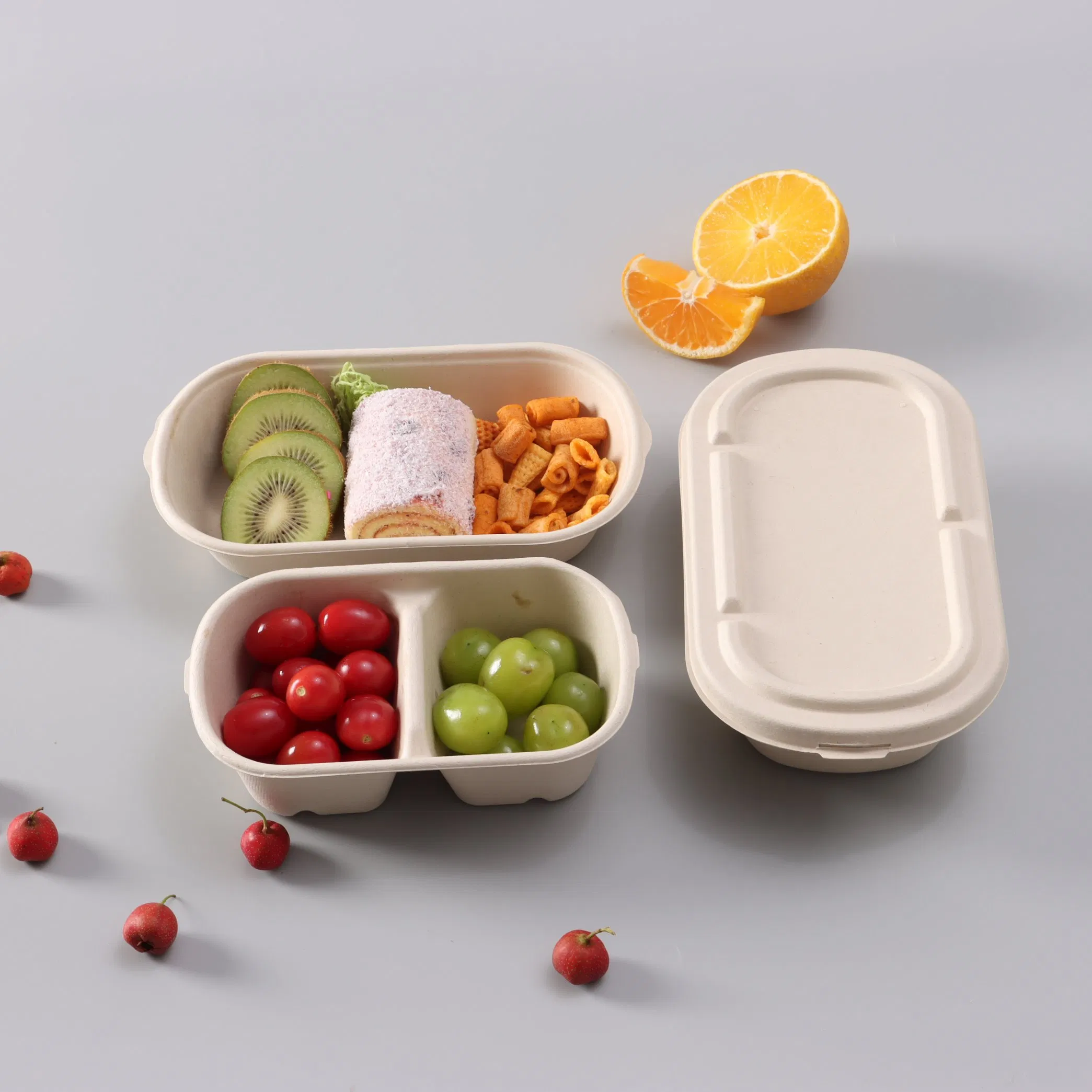 Ланч-бокс биоразлагаемый из багассы, 500 мл