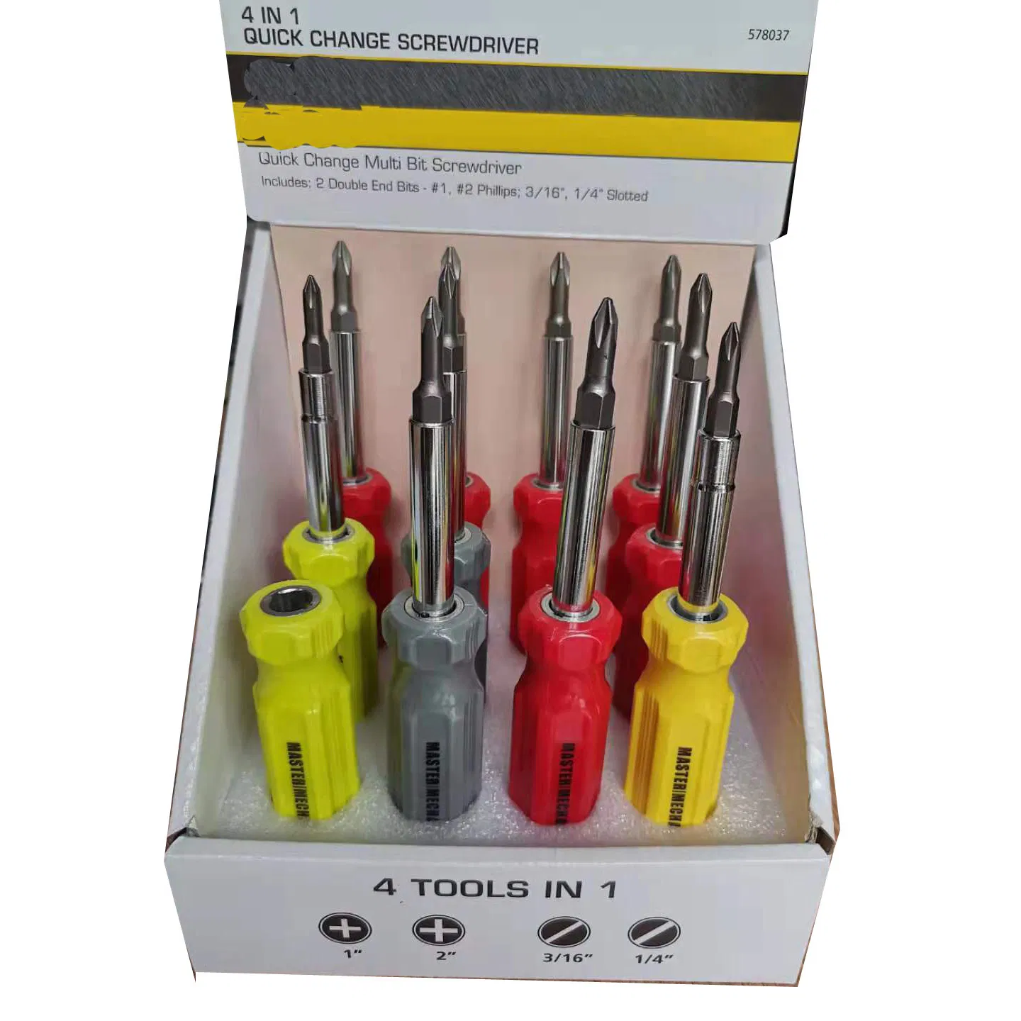 Набор отверток 12 в 1, пластиковый, цветной