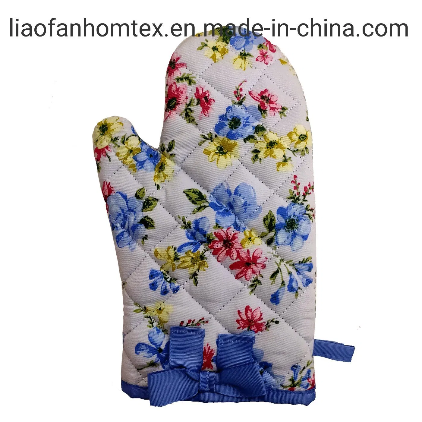 Kitchen Oven Mitts with Non-Slip Printed Cotton Glove 1PC Heat Resistant Cooking Baking Grilling Tools Variety of Color