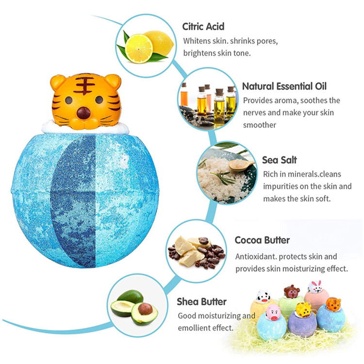 OEM Handmade Organic Natural Fizzy Kids Bath Bombs