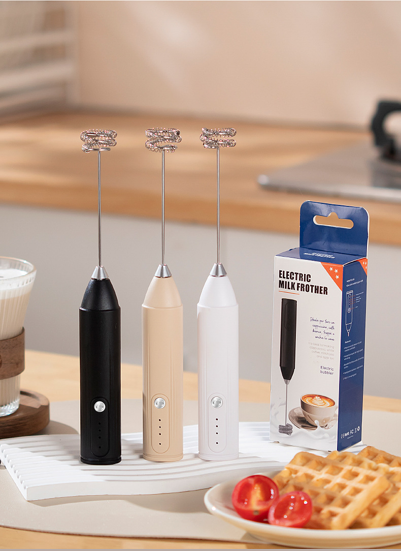 2025 Kitchen Tool Battery Kitchen Appliances Frother Milk Frother with Stand Ready to Ship Kitchen Appliances Milk Frother Black&Red