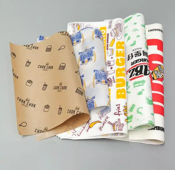Biodegradable Food Wrapping Greaseproof Paper for Hot Dogs Sandwiches