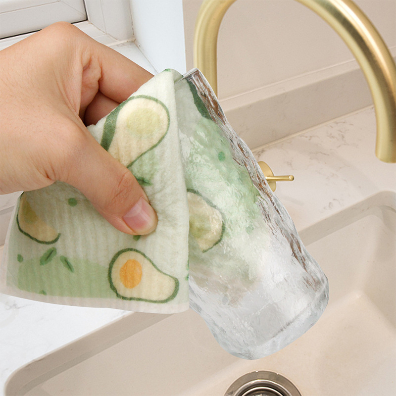 Esun Super Absorbent Printing Swedish Dishcloths for Kitchen