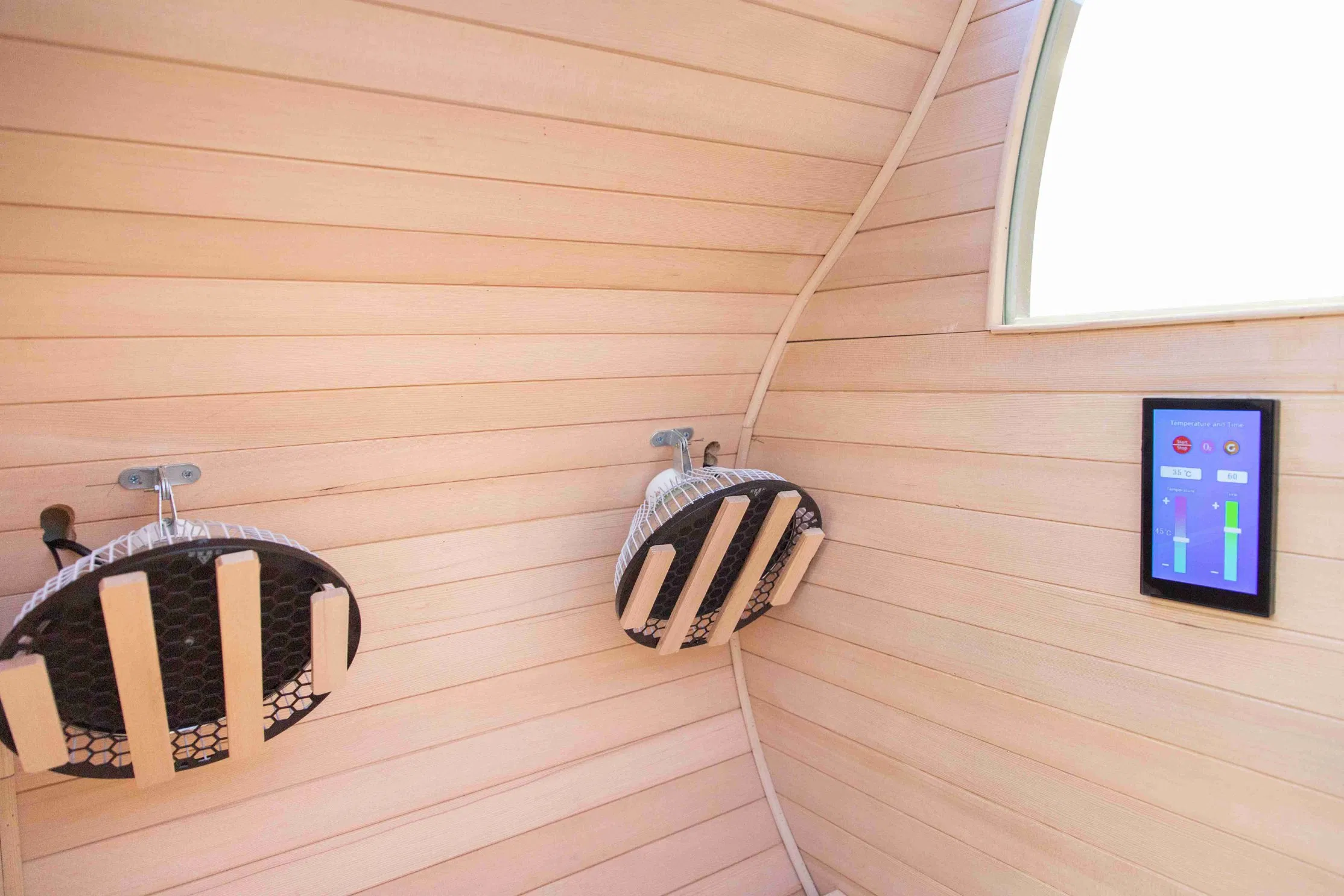 Modern Design 1 Person Pine Solid Wood Oxygen Chamber with Sauna Function