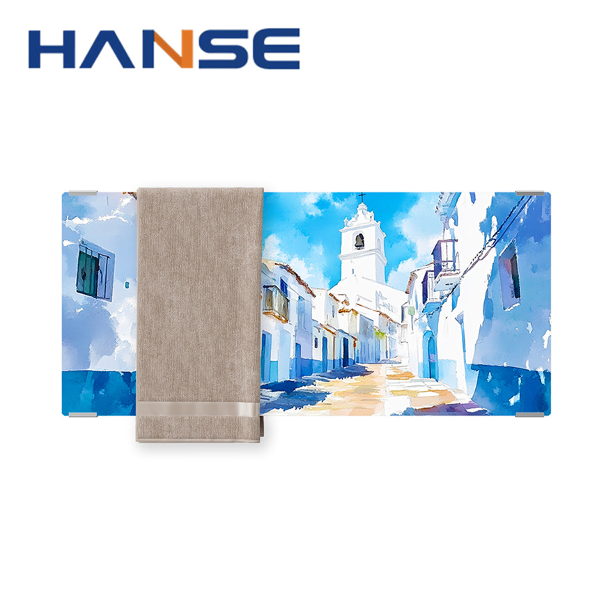 New Design Wall Mounted Graphene Heated Holder Towel Bar Self Adhesive Towel Rack for Bathroom