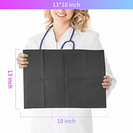 3 Ply Black Dental Bib Disposable Waterproof Tattoo Bibs Wholesale