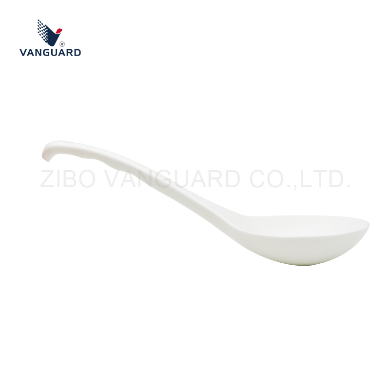 Hot Selling Ceramic Dinner Spoon White Large Porcelain Table Spoon for Restaurant