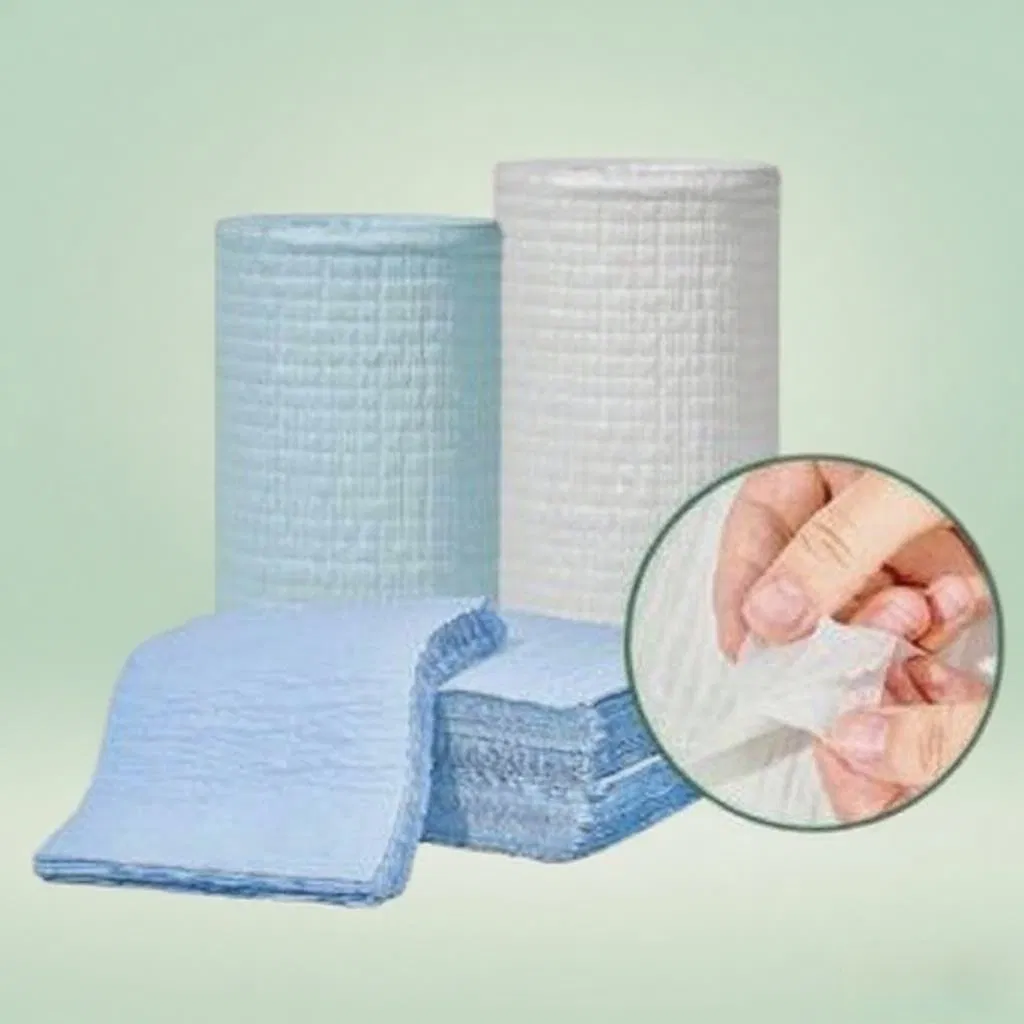 Medical/Kitchen Scrim Paper Rolls Lint-Free High Strength Dustless Strong Oil/ Water Absorption
