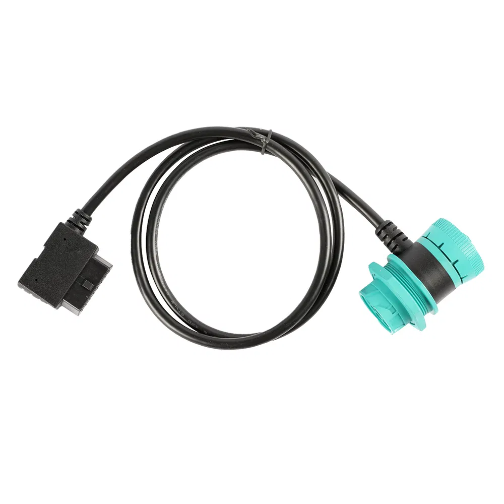 Custom J1939 9-Pin Dual Head to OBD2 Female Right-Angled Split Y Cable