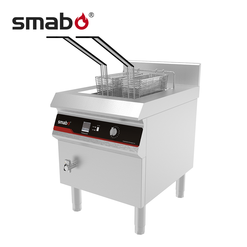 Fish and Chips Fryers with Double Baskets Induction Fry Machine