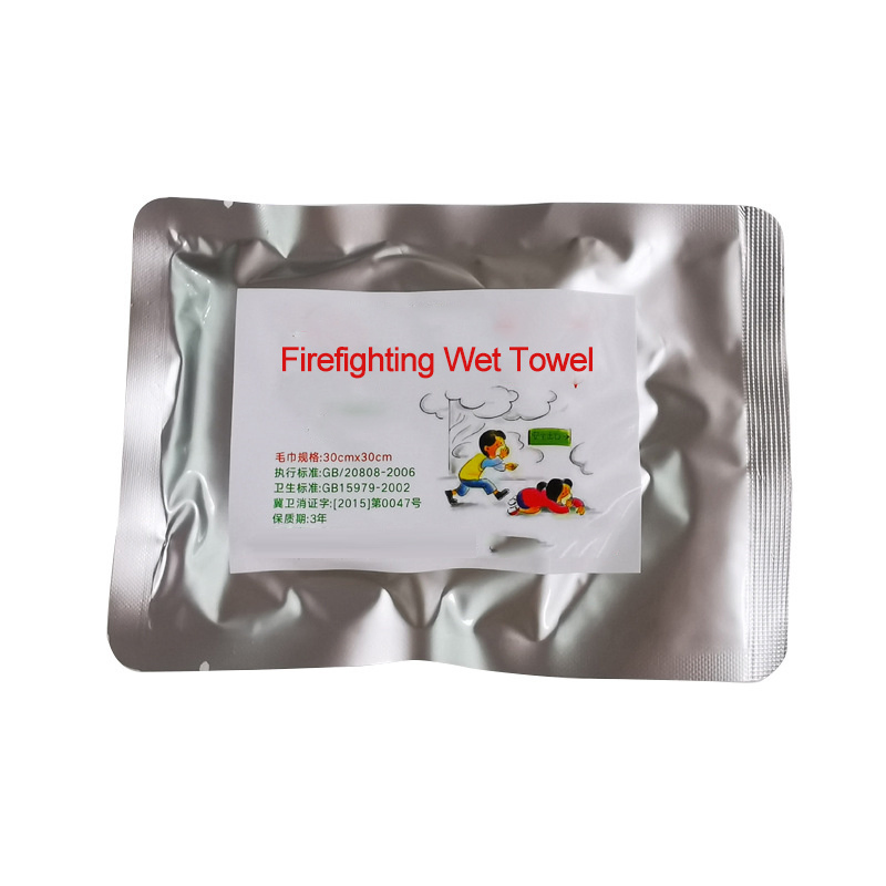 Drill Wet Towel, Fire Training Special, Safety Knowledge Promotion Tool, Toxic Gas Absorption, Quick-Open Convenient Use