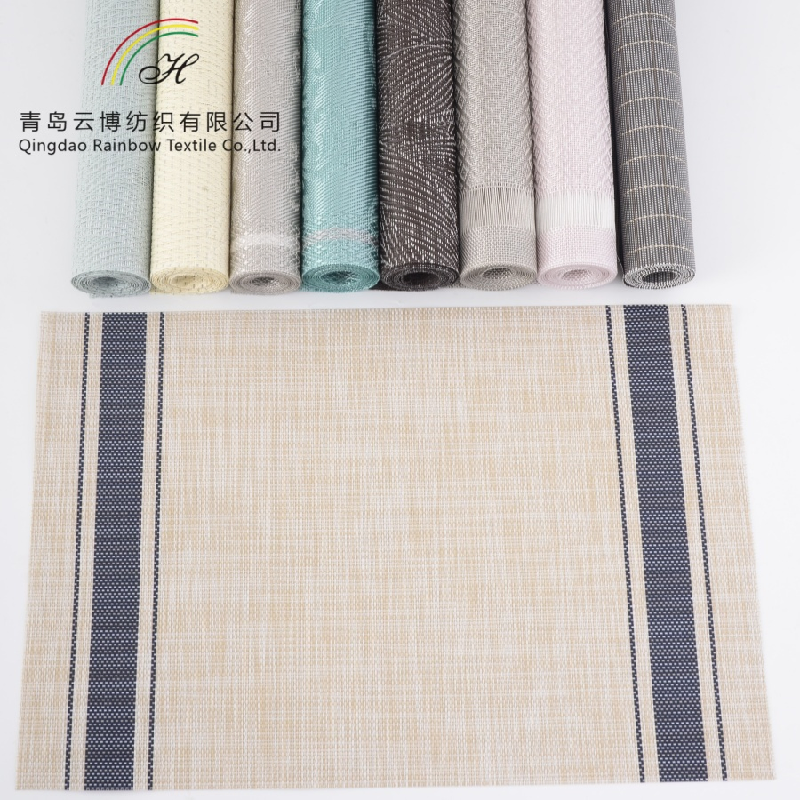 Heat Resistant Non-Slip PVC Placemat Polyester Luxury Kitchen Restaurant Table Mat