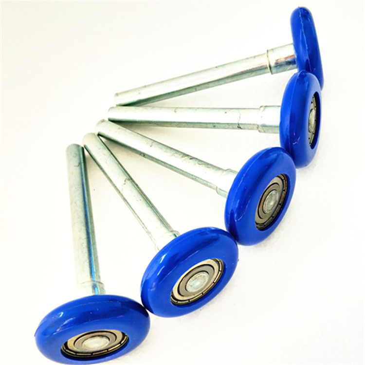 Blue 6200zz Bearing 46*190mm Garage Door Parts Nylon Roller