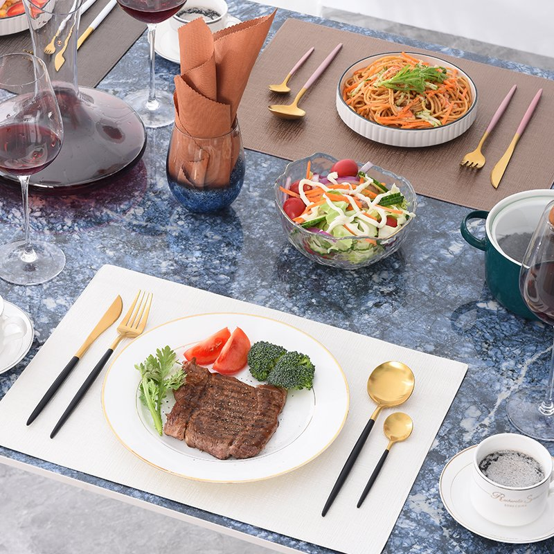 Stainless Steel Cutlery Set Platinum Portuguese Series Ins Style Cutlery