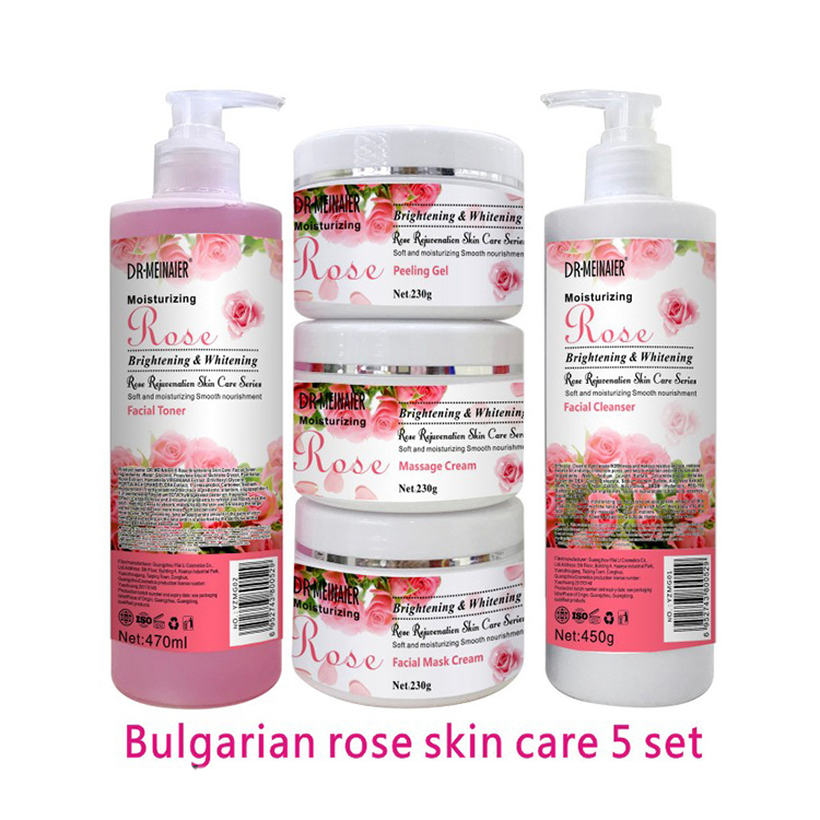 Organic Beauty Product Hydration Skin Care Gift Kit Moisturizing Brightening Aloe Vera Rose Turmeric Skin Care Set