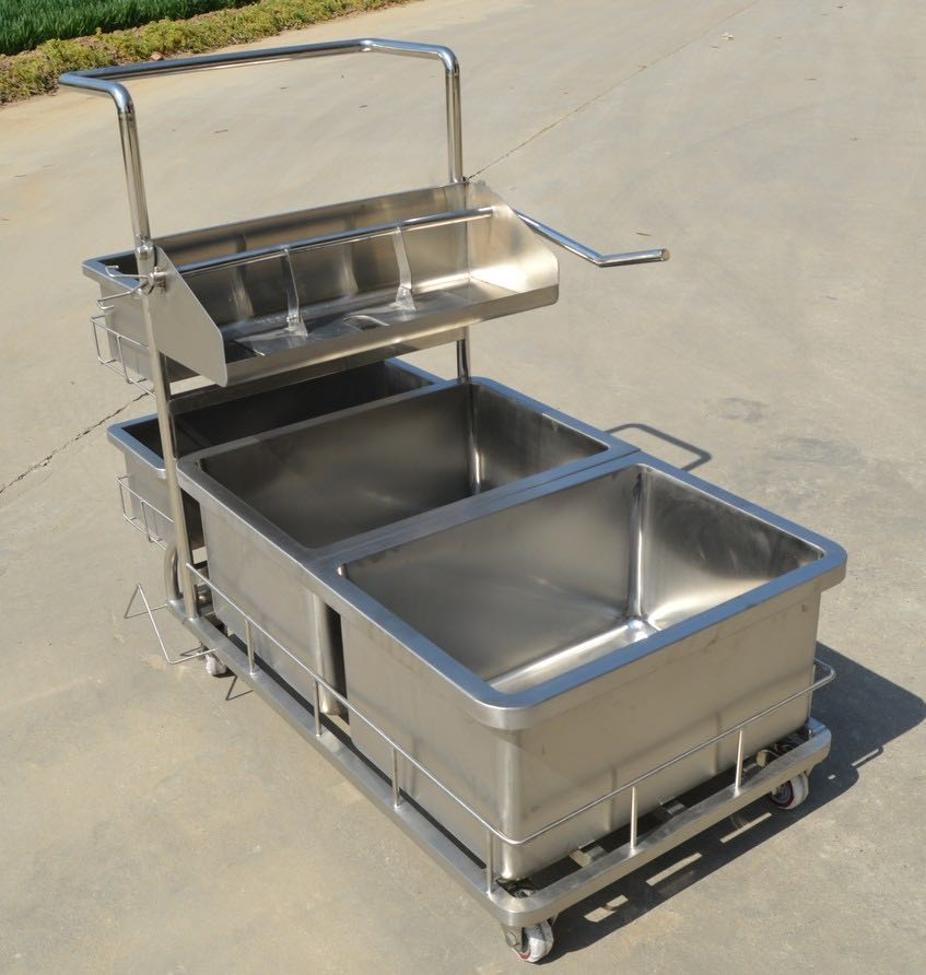 Autoclavable Cleanroom Three 3 Bucket Trolley
