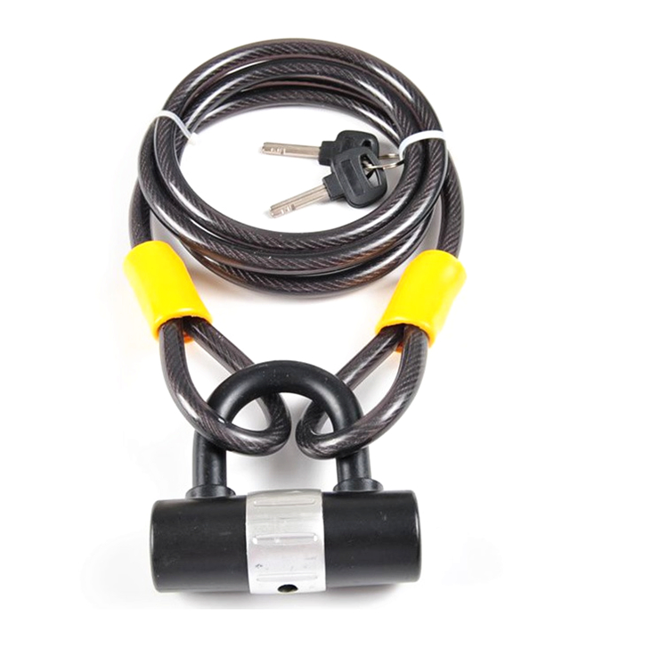 Yh1459 Bike Lock Heavy Duty U Lock with Shackle and Bicycle Lock Mount Holder + Steel Chain Cable