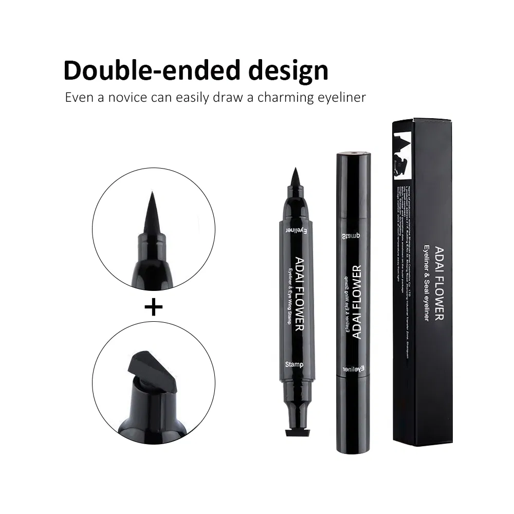 Best Waterproof Long Lasting Hypoallergenic Winged Black Liquid Eyeliner Stamp Wholesale Cosmetics