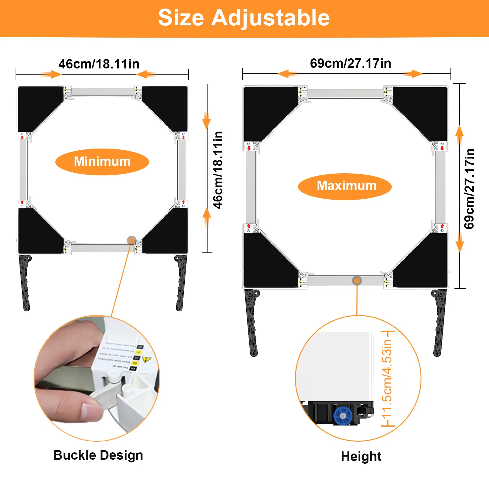 Removable Multifunctional Adjustable Anti-Vibration Base for Washing Machines