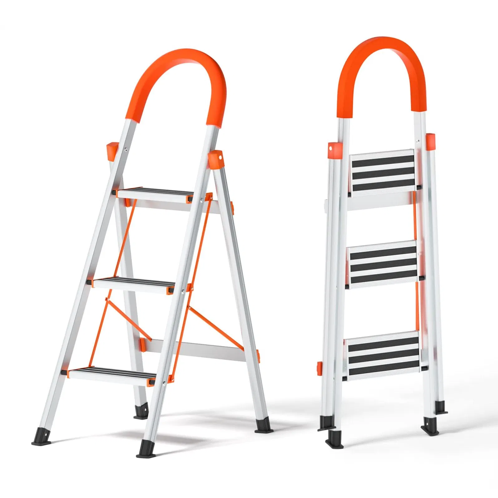 Handrail Household Ladder Folding Step Aluminum Ladder Stairs Aluminum Folding Portable Household 3 Steps Ladder