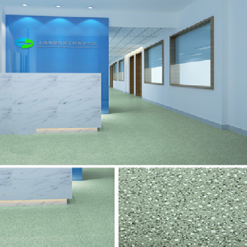 Green Marble Look Office Room Hospital Commercial PVC Flooring with Cheap Price