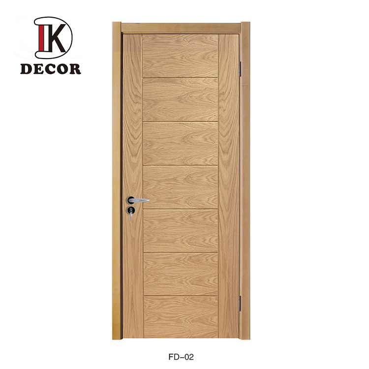 Cheap Price Soundproof Interior Solid Wooden Frame Oak Flush Doors