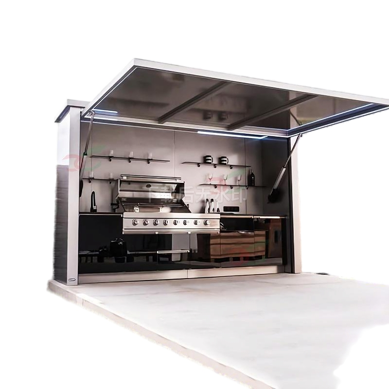 Outdoor BBQ Cabinets Are Easy to Clean and Resistant to Scraping Slate Countertops